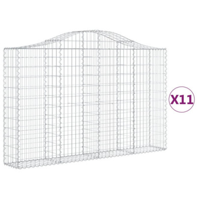 Coșuri Gabion Arcuite Fier Galvanizat - Barieră Decorativă