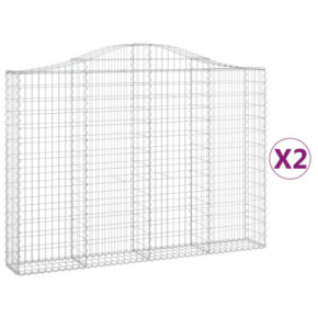 Coșuri Gabion Arcuite Fier Galvanizat - Gard Decorativ 2