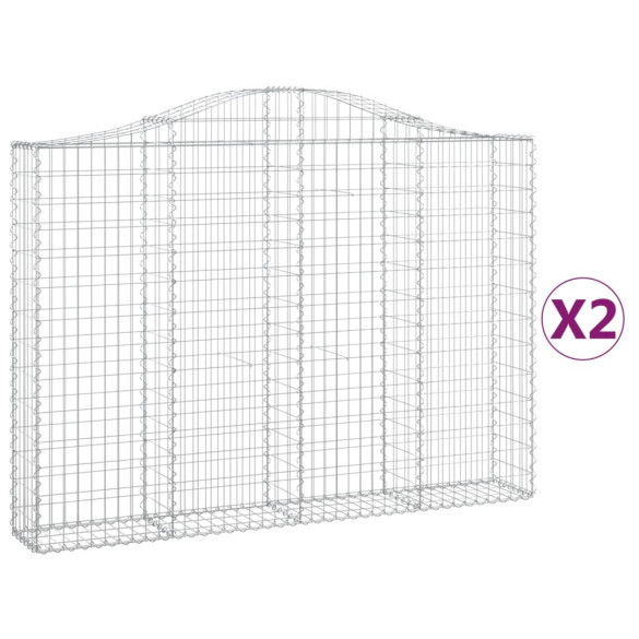 Coșuri Gabion Arcuite Fier Galvanizat - Gard Decorativ