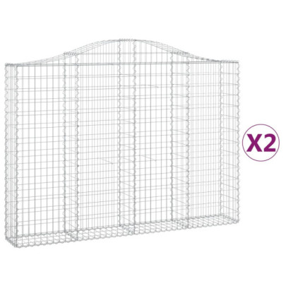 Coșuri Gabion Arcuite Fier Galvanizat - Gard Decorativ