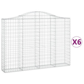 Coșuri Gabion Arcuite Fier Galvanizat - Gard Decorativ 2