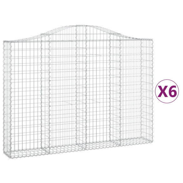 Coșuri Gabion Arcuite Fier Galvanizat - Gard Decorativ