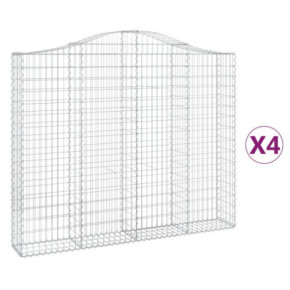 Coșuri Gabion Arcuite Fier Galvanizat - Gard Decorativ 2