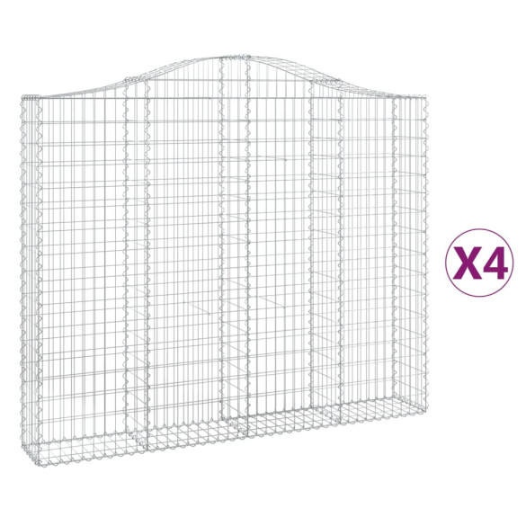 Coșuri Gabion Arcuite Fier Galvanizat - Gard Decorativ