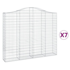 Coșuri Gabion Arcuite Fier Galvanizat - Barieră Decorativă 2