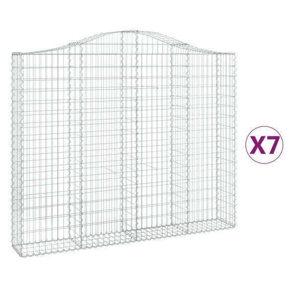 Coșuri Gabion Arcuite Fier Galvanizat - Barieră Decorativă