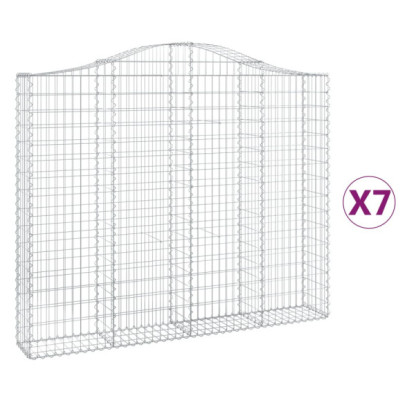 Coșuri Gabion Arcuite Fier Galvanizat - Barieră Decorativă