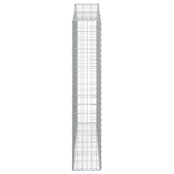 Coșuri Gabion Arcuite - Set 9 Bucăți - Fier Galvanizat Rezistent