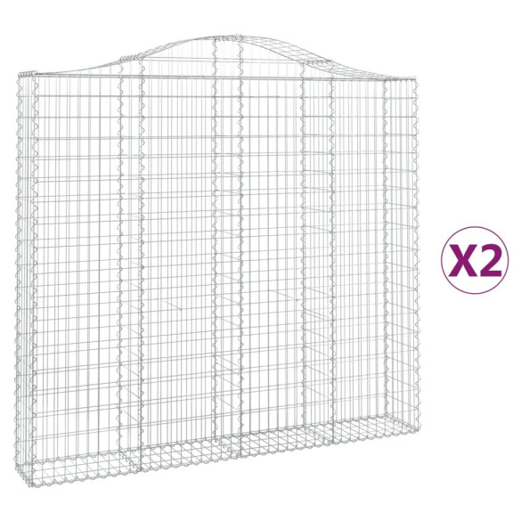 Coșuri Gabion Arcuite Fier Galvanizat - Decor Grădină