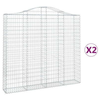 Coșuri Gabion Arcuite Fier Galvanizat - Decor Grădină
