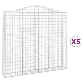 Coșuri Gabion Arcuite Fier Galvanizat - Gard Decorativ 2