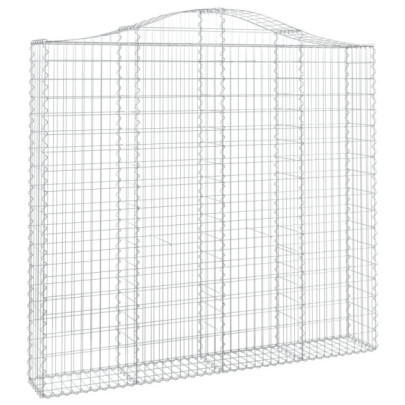 Coșuri Gabion Arcuite Fier Galvanizat - Gard Decorativ