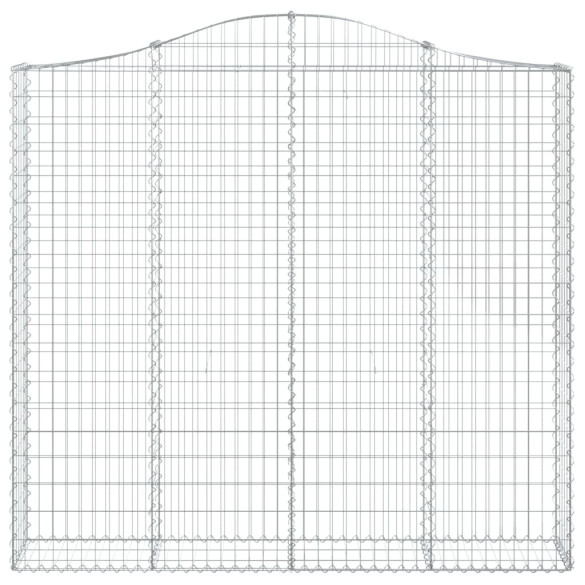 Coșuri Gabion Arcuite 6 Bucăți - Fier Galvanizat 200x30x180cm