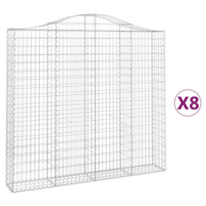 Coșuri Gabion Arcuite Fier Galvanizat | Gard Decorativ 2