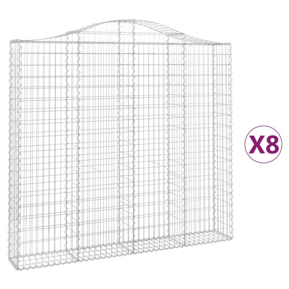 Coșuri Gabion Arcuite Fier Galvanizat | Gard Decorativ