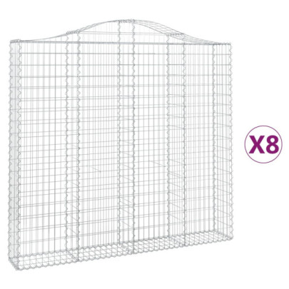 Coșuri Gabion Arcuite Fier Galvanizat | Gard Decorativ