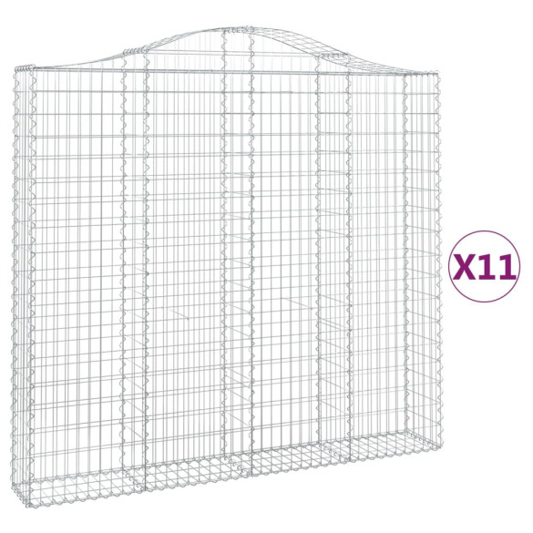 Coșuri Gabion Arcuite Fier Galvanizat | Barieră Decorativă Grădină