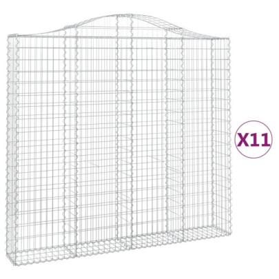 Coșuri Gabion Arcuite Fier Galvanizat | Barieră Decorativă Grădină