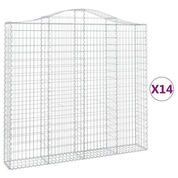 Coșuri Gabion Arcuite Fier Galvanizat | Barieră Grădină Decorativă