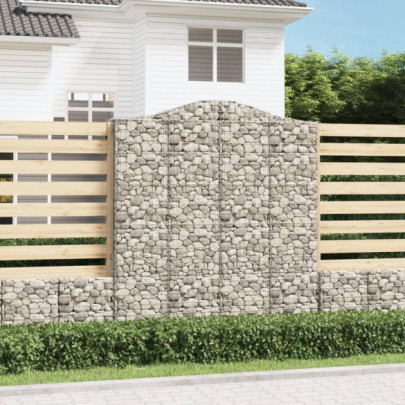 Coșuri Gabion Arcuite Fier Galvanizat | Barieră Decorativă Grădină