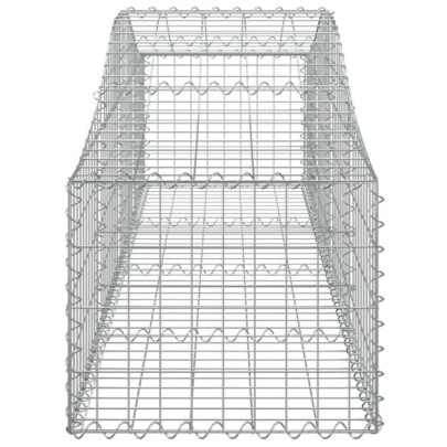 Coșuri Gabion Arcuite Fier Galvanizat | Set 8 Bucăți