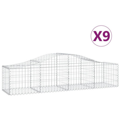 Coșuri Gabion Arcuite Fier Galvanizat | Barieră Decorativă Grădină