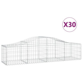 Coșuri Gabion Arcuite Fier Galvanizat - 30 bucăți 2