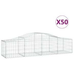 Coșuri Gabion Arcuite Fier Galvanizat - 50 bucăți 2