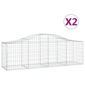 Coșuri Gabion Arcuite Fier Galvanizat - Gard Decorativ 2