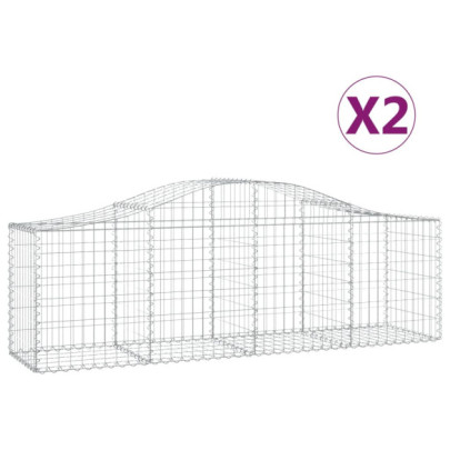 Coșuri Gabion Arcuite Fier Galvanizat - Gard Decorativ