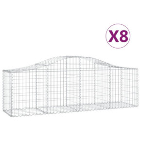 Coșuri Gabion Arcuite Fier Galvanizat | Gard Decorativ 2