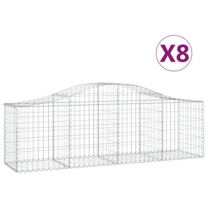 Coșuri Gabion Arcuite Fier Galvanizat | Gard Decorativ