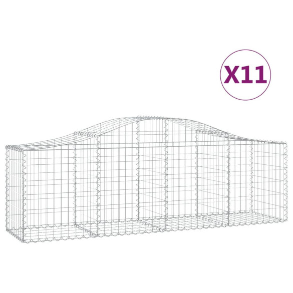 Coșuri Gabion Arcuit Fier Galvanizat 200x50x60/80cm