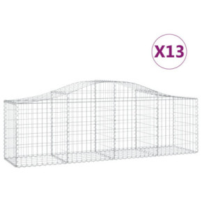 Coșuri Gabion Arcuite Fier Galvanizat - Gard Decorativ 2