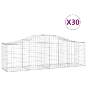 Coșuri Gabion Arcuite Fier Galvanizat - 30 bucăți 2
