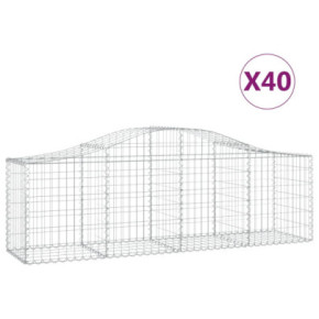 Coșuri Gabion Arcuite 40 buc - Gard Fier Galvanizat 2