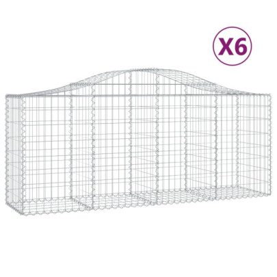 Coșuri Gabion Arcuite 6 buc - Fier Galvanizat | Livrare Gratuită