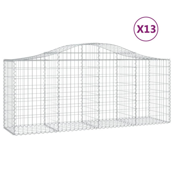 Coșuri Gabion Arcuite 13 buc - Fier Galvanizat Rezistent