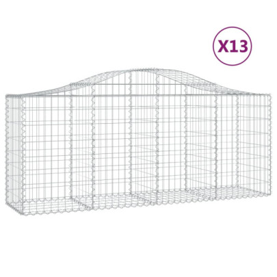 Coșuri Gabion Arcuite 13 buc - Fier Galvanizat Rezistent