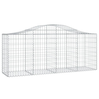 Coșuri Gabion Arcuite Fier Galvanizat - Barieră Decorativă Grădină