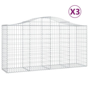 Coșuri Gabion Arcuite Fier Galvanizat | Gard Decorativ 2