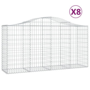 Coșuri Gabion Arcuite Fier Galvanizat - Gard Decorativ 2