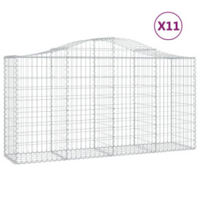 Coșuri Gabion Arcuite Fier Galvanizat - Gard Decorativ 2