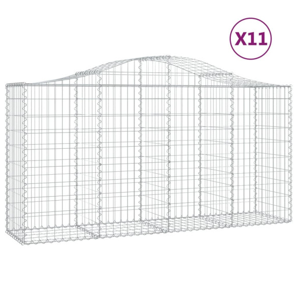Coșuri Gabion Arcuite Fier Galvanizat - Gard Decorativ
