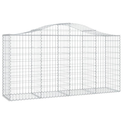 Coșuri Gabion Arcuite 25 buc - Gard Fier Galvanizat 200x50cm