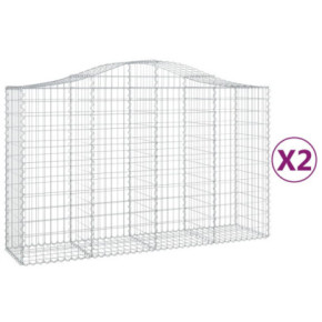 Coșuri Gabion Arcuite Fier Galvanizat | Gard Decorativ 2