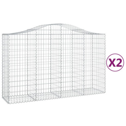 Coșuri Gabion Arcuite Fier Galvanizat | Gard Decorativ