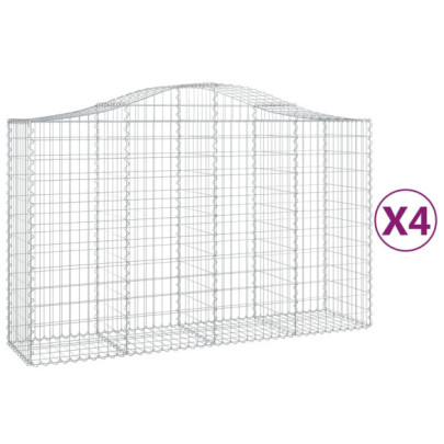 Coșuri Gabion Arcuite Fier Galvanizat | Gard Decorativ Grădină