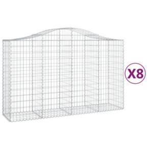 Set Coșuri Gabion Arcuite | Barieră Decorativă Grădină 2