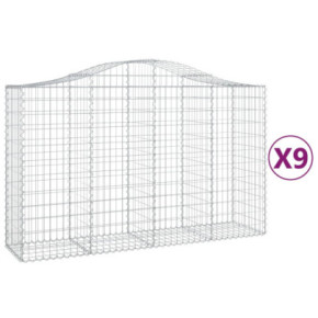 Set 9 Coșuri Gabion Arcuite - Fier Galvanizat | Livrare Gratuită 2
